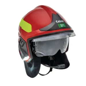 Casco Cairns XF1 con visor claro, cubre cuello y cinta reflejante