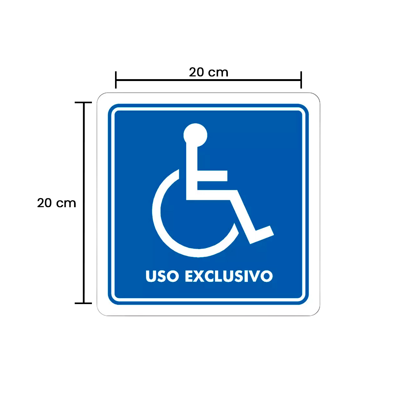 Medidas de un Señalamiento Uso Exclusivo S00511-01